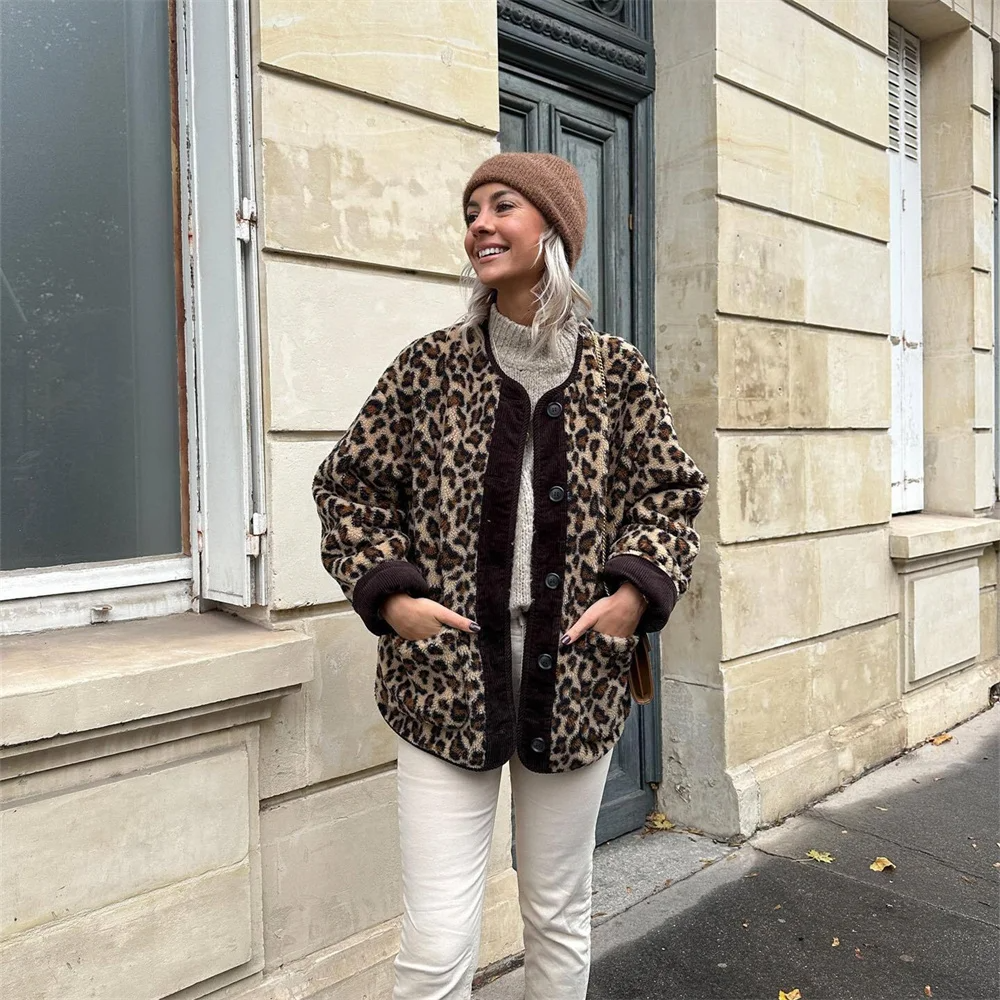 Ruby - Fleece Leopard Jacket