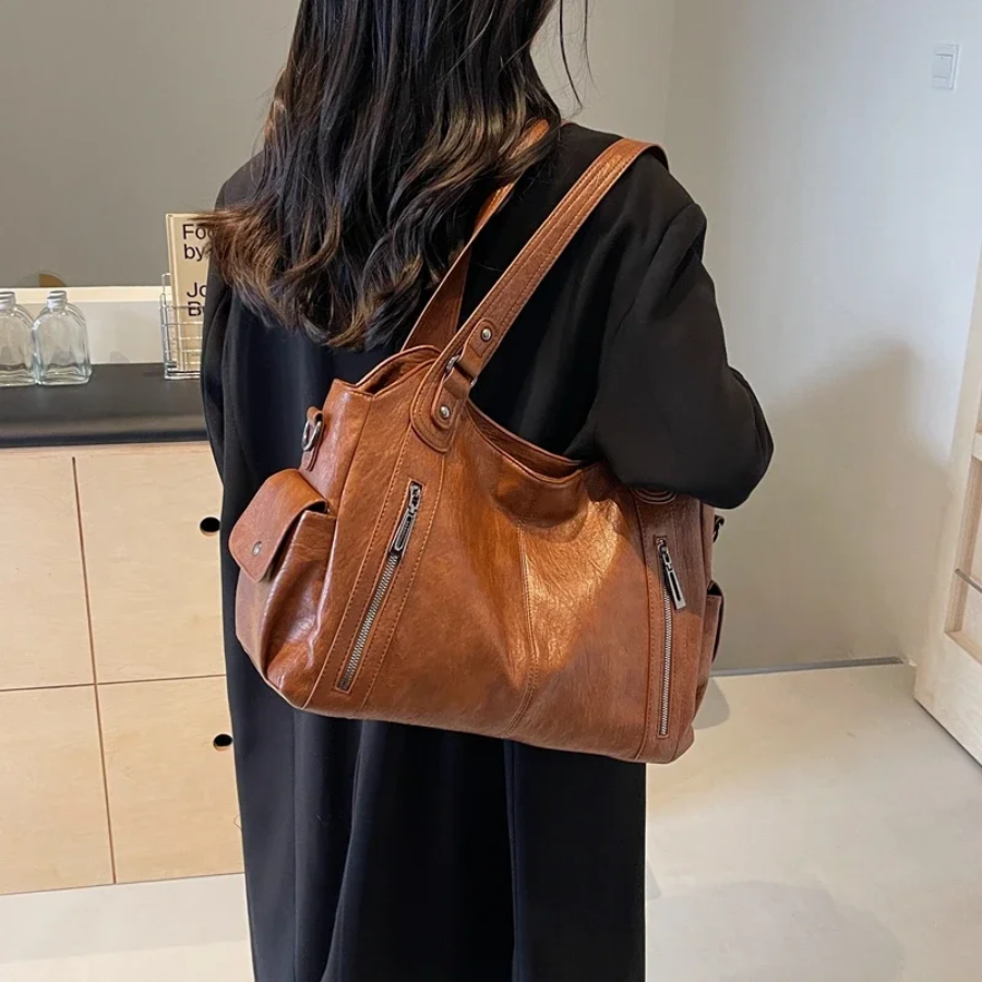 Bianca - Women Classic Multi-Compartment Shoulder Bag