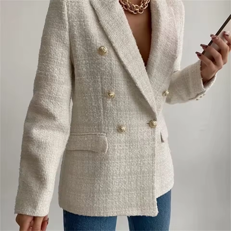 Anne - Long-Sleeve Notched Collar Blazer
