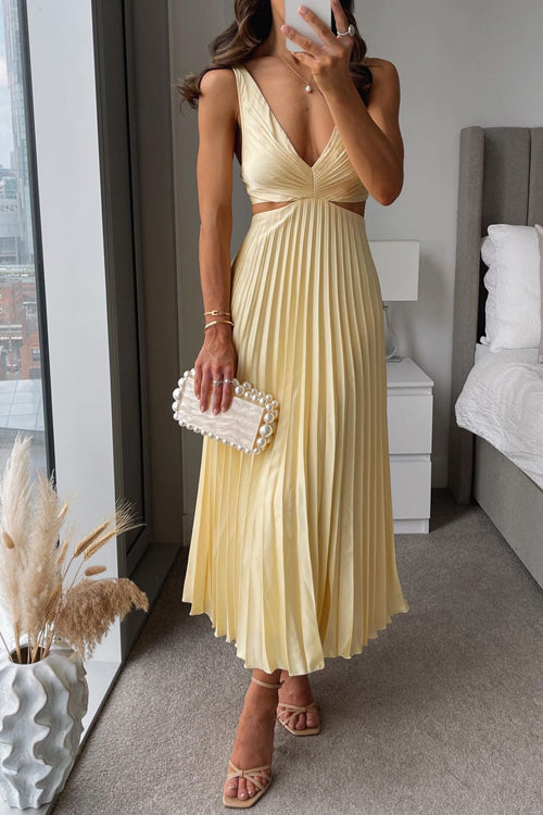 Bianca - Pleated Maxi Dress