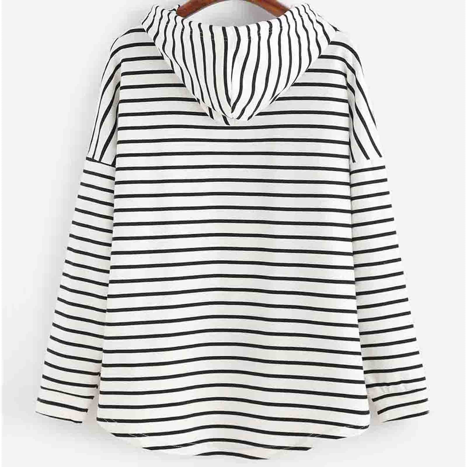 Delilah - Women's Striped Hoodie