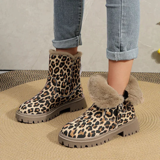 Emma - Leopard Print Winter Boots