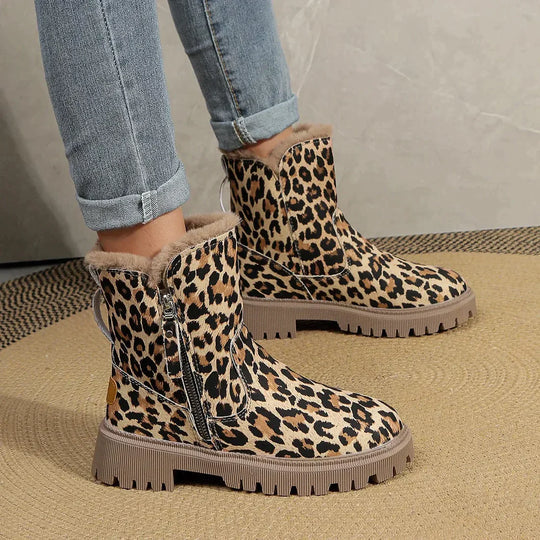 Emma - Leopard Print Winter Boots