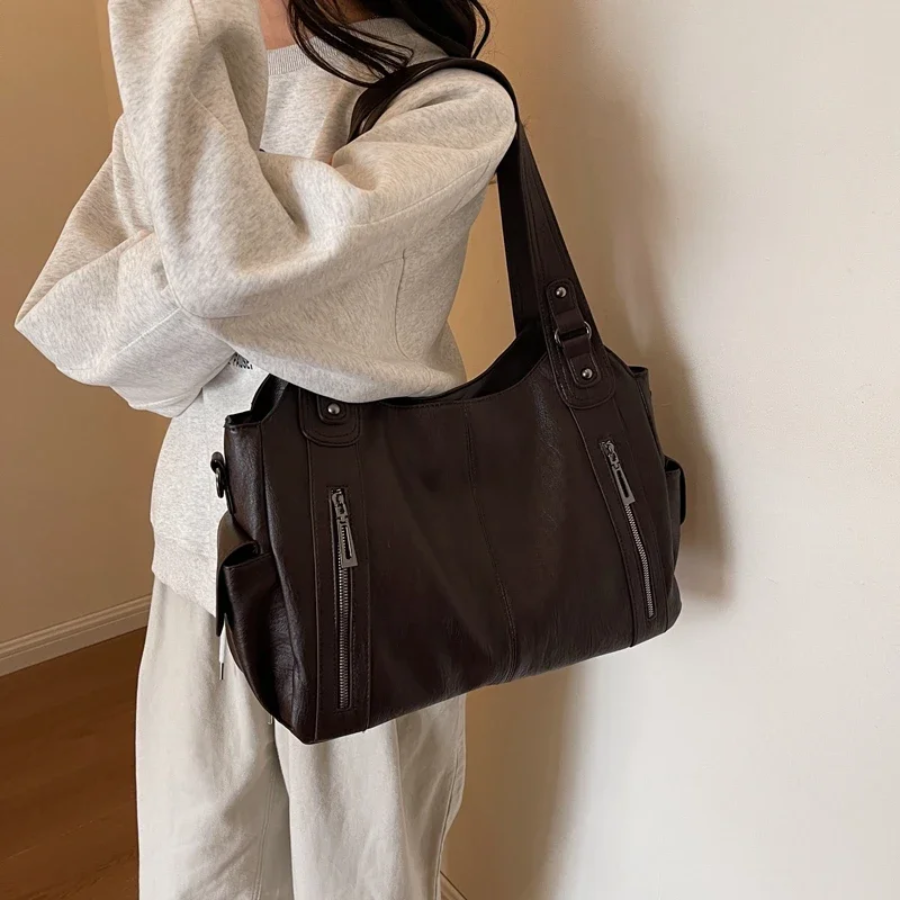 Bianca - Women Classic Multi-Compartment Shoulder Bag