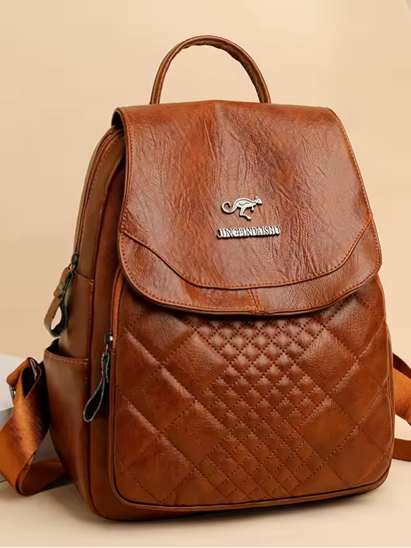 Luna - Anti-Theft PU Leather Backpack with RFID Protection and Stylish Design