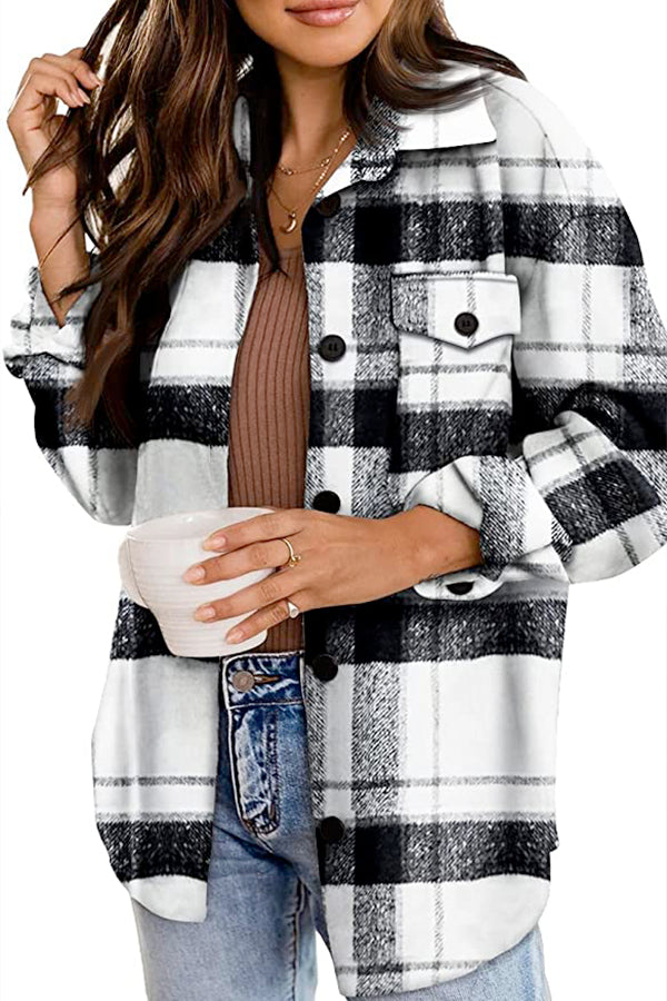 Clara - Long Sleeve Plaid Flannel