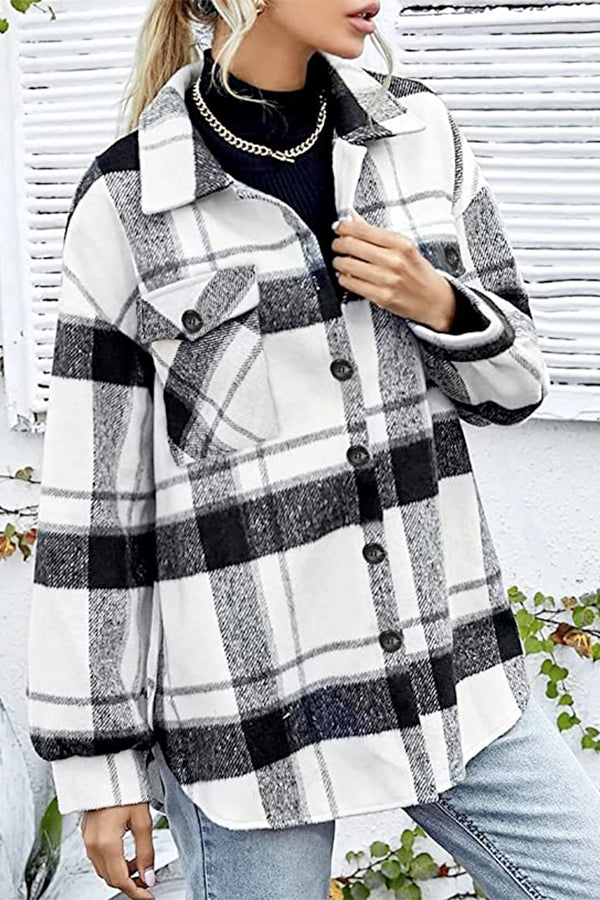 Clara - Long Sleeve Plaid Flannel