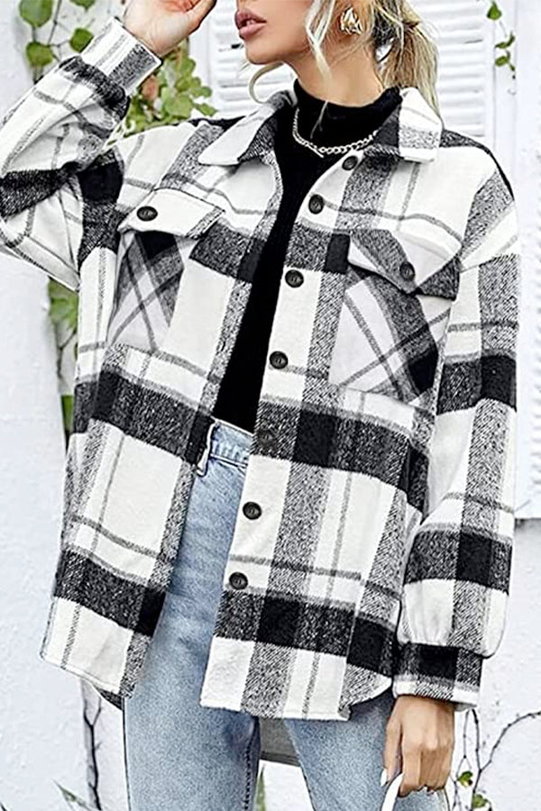 Clara - Long Sleeve Plaid Flannel