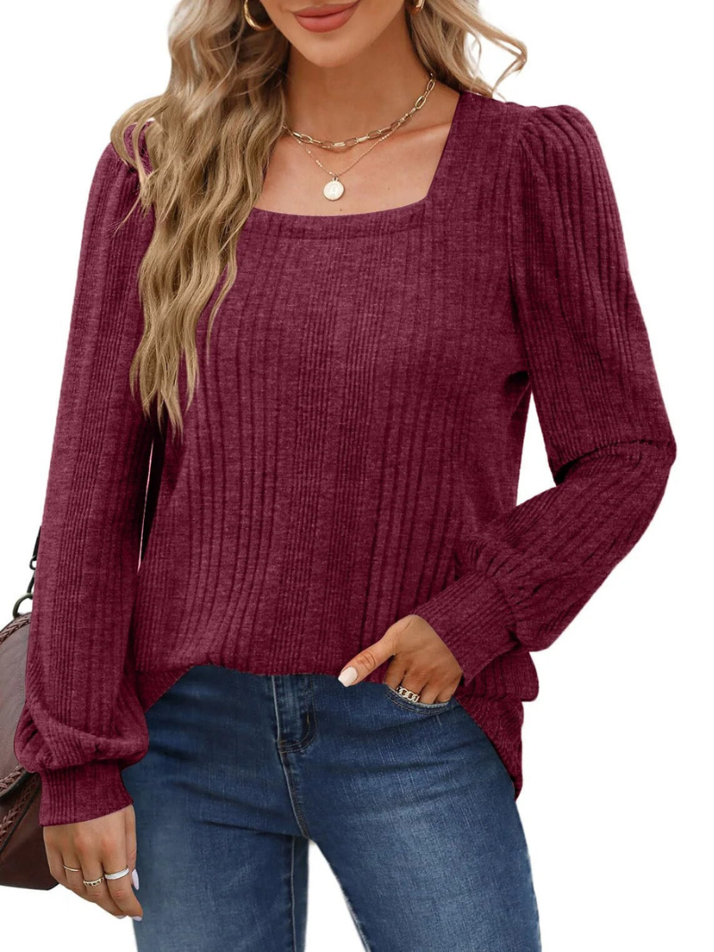 Florence - Trendy Top with Stylish Neckline