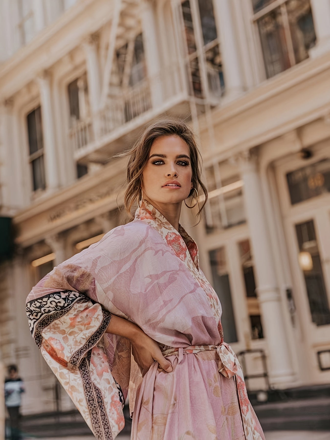 Isa - Floral Print Kimono