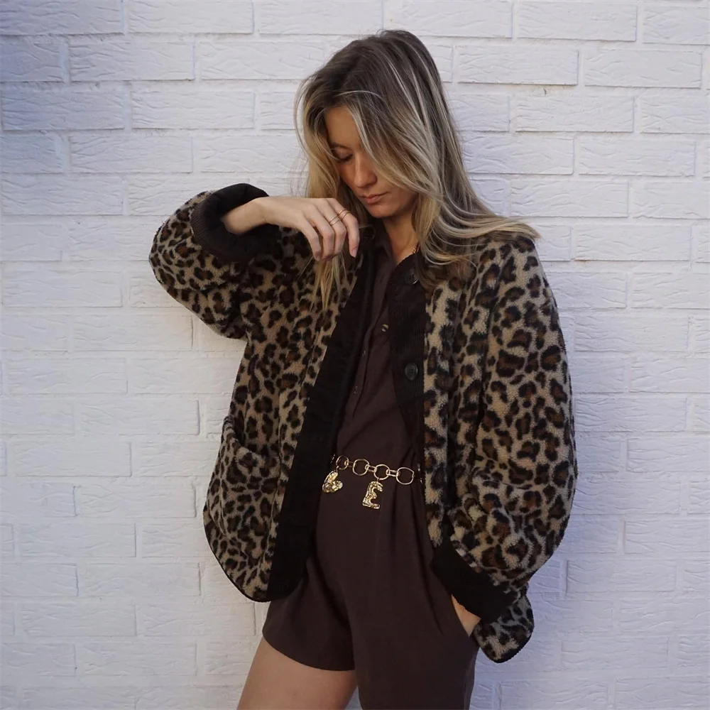 Ruby - Fleece Leopard Jacket