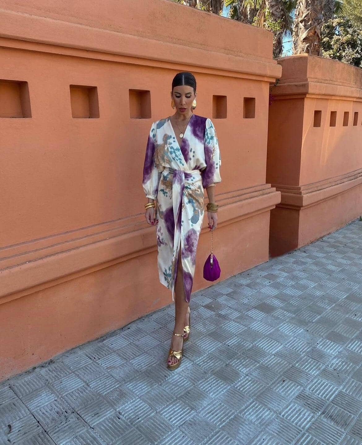 Sarah - Elegant Tie Dye Maxi Dress