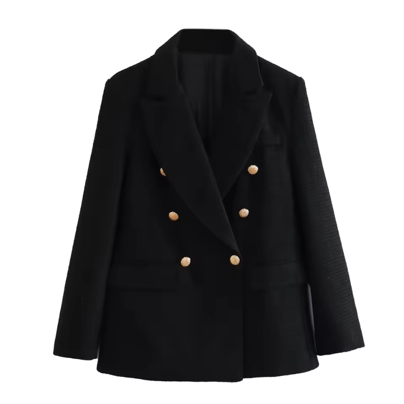 Anne - Long-Sleeve Notched Collar Blazer
