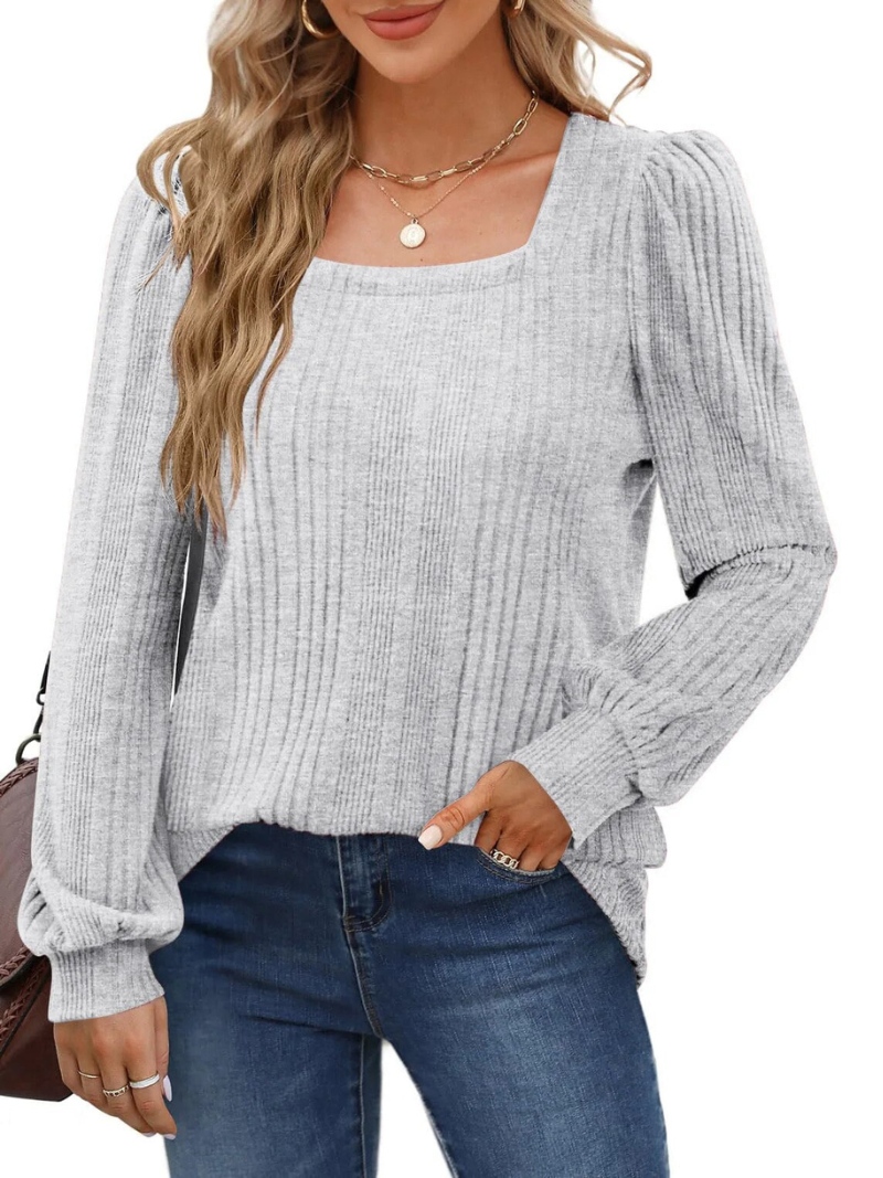 Florence - Trendy Top with Stylish Neckline