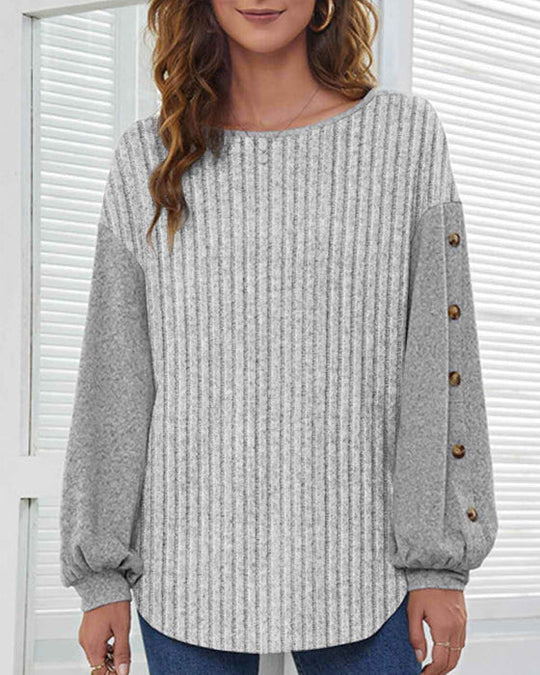 Luna - Stylish Button-Detail Top