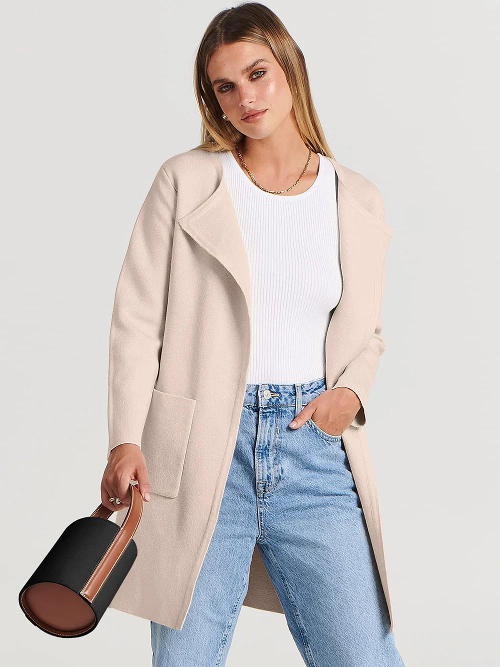 Hayley - Elegant Lapel Coat