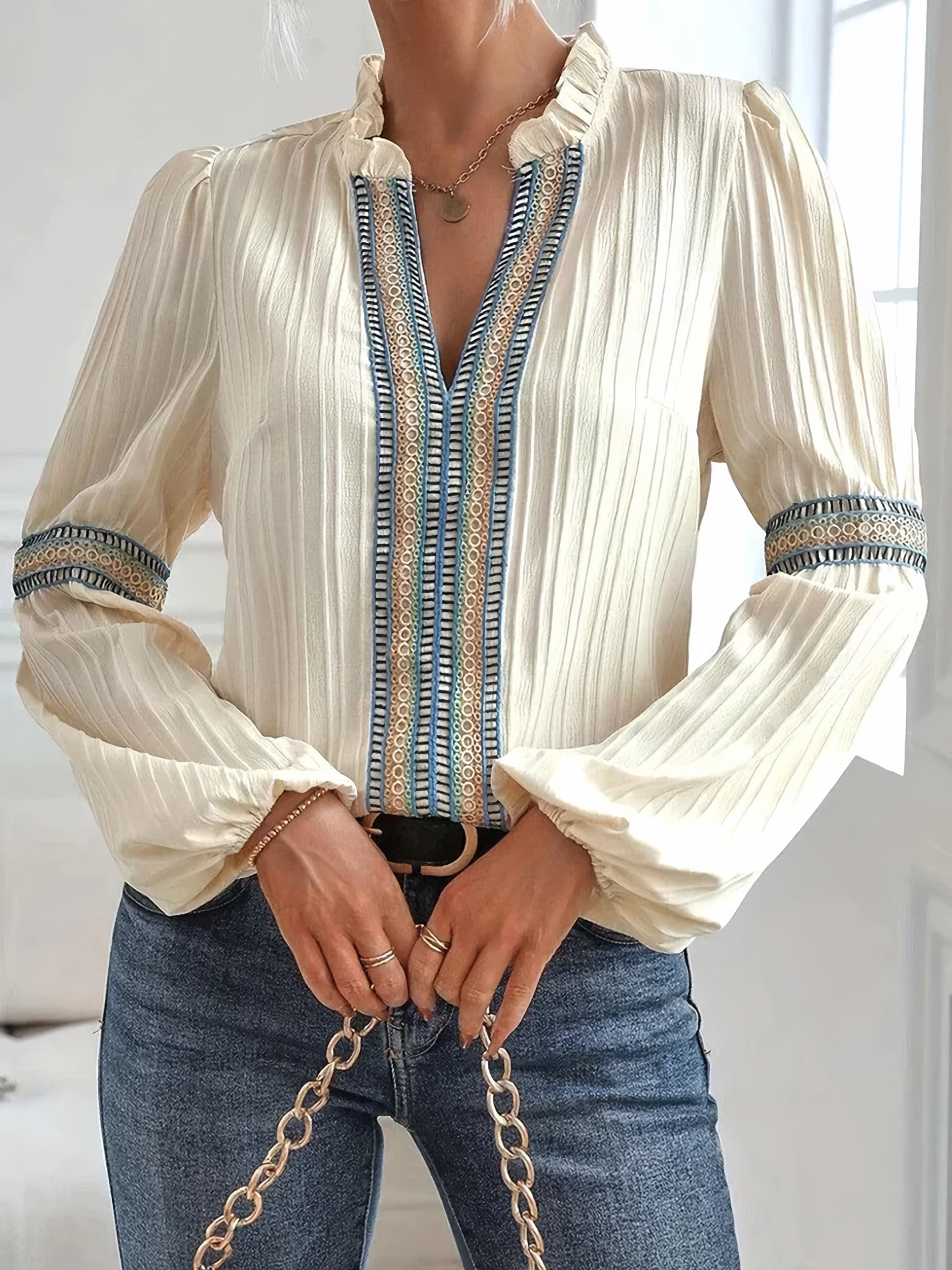 Chelsea - Lace Stitch Shirt