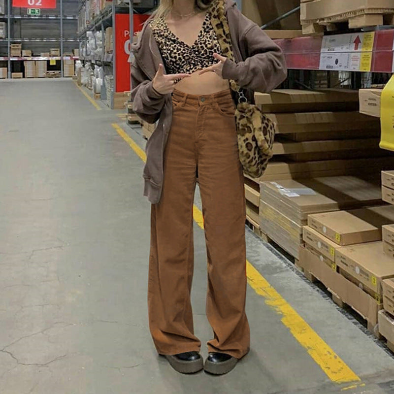 Lydia - Women's Corduroy Wide-Leg Trousers