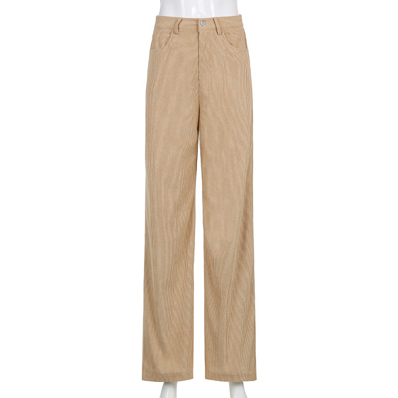 Lydia - Women's Corduroy Wide-Leg Trousers