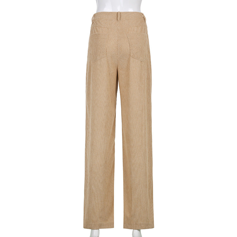 Lydia - Women's Corduroy Wide-Leg Trousers