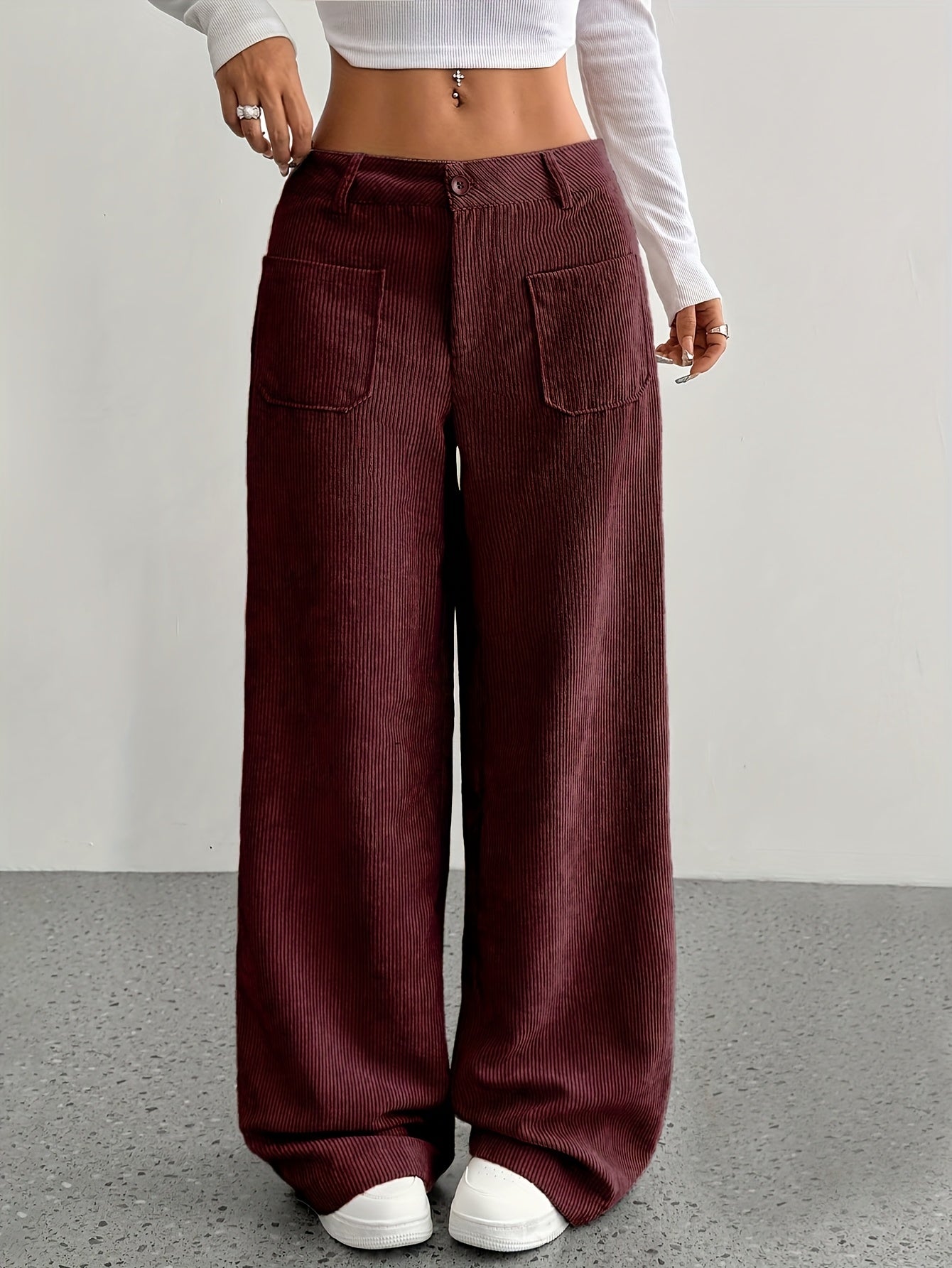 Autumn - Women's Corduroy Wide Leg Pants