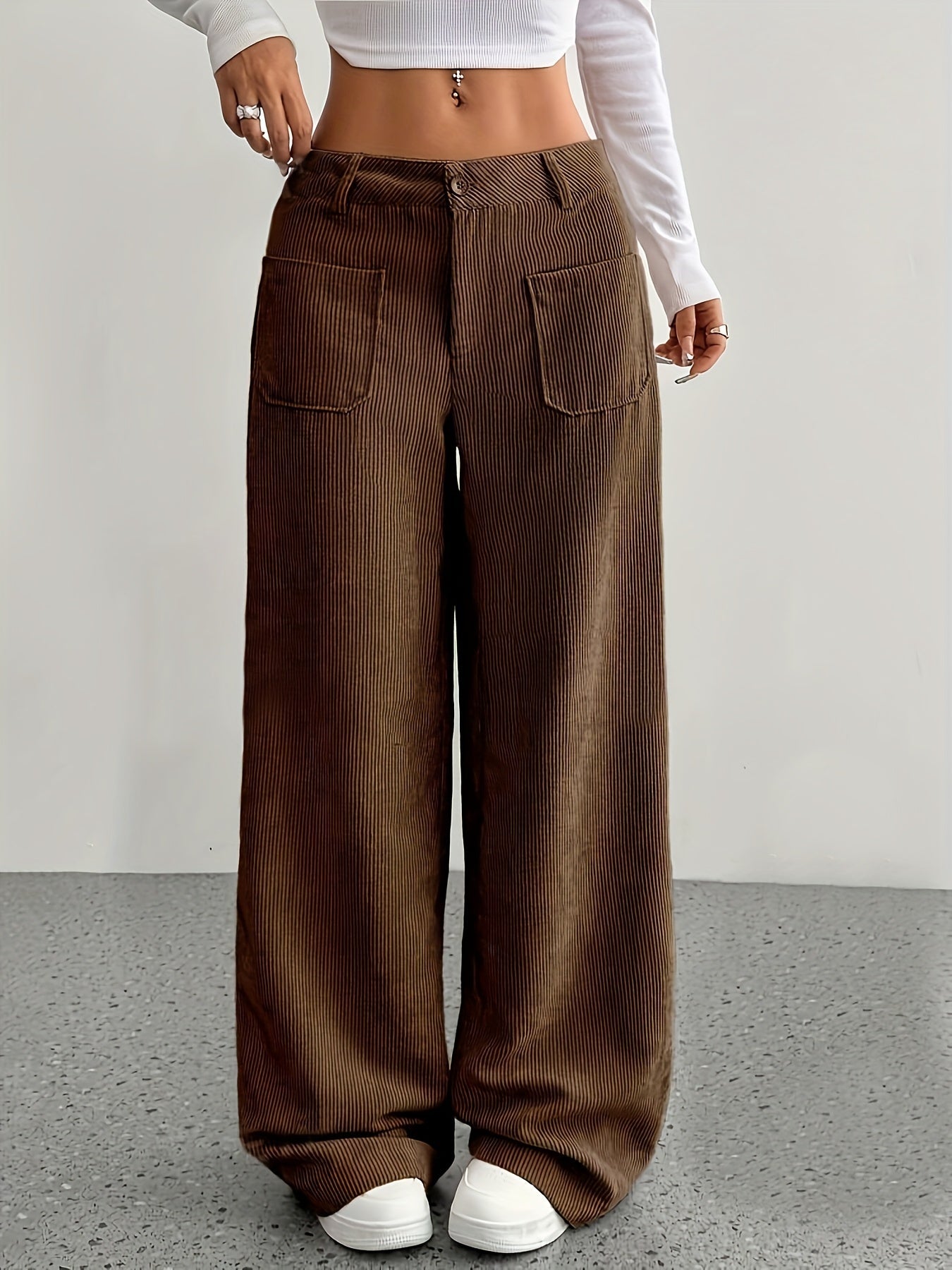 Autumn - Women's Corduroy Wide Leg Pants