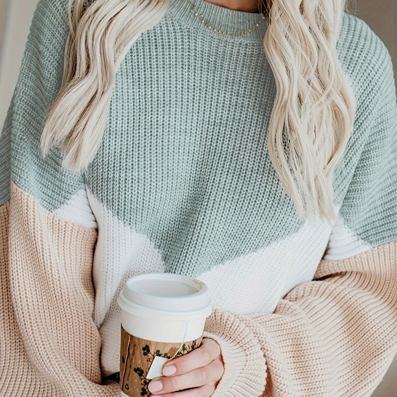 Emery - Women's Color Block Rib-Knit Sweater