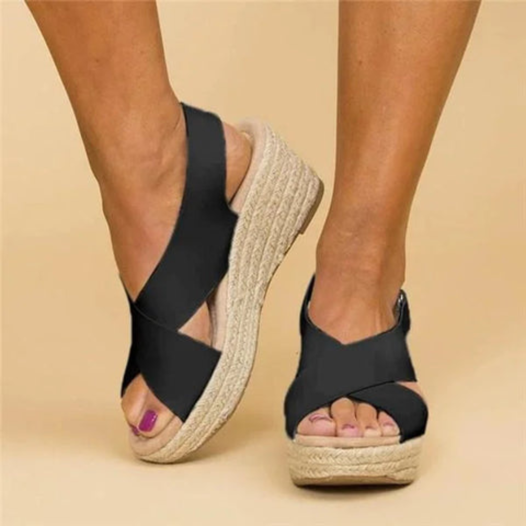Alice - Cross-Strap Wedges For Women