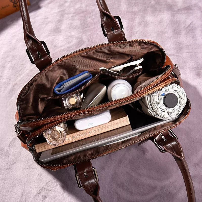 Fatima - Women’s Stylish Leather Handbag with Smart Compartments & Everyday Elegance