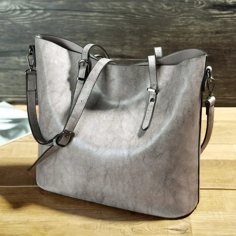 Janica - Women’s Timeless Vintage Leather Handbag with Adjustable Strap & Classic Charm