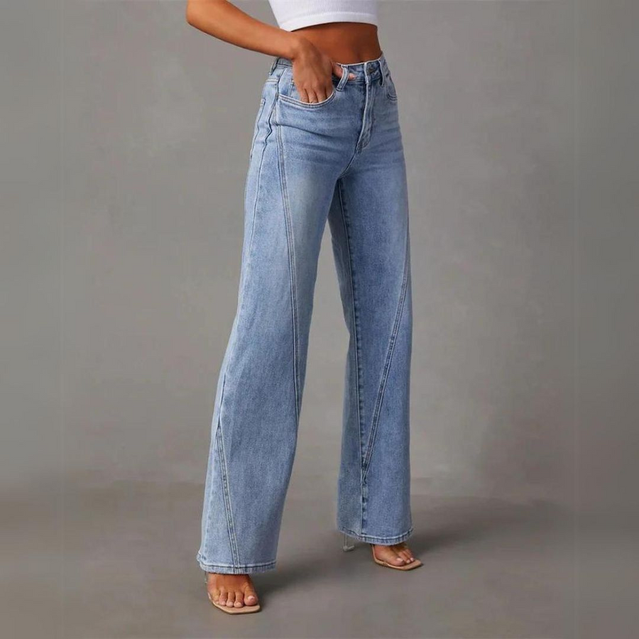 Zoe - Wide-Leg High-Waisted Denim Jeans