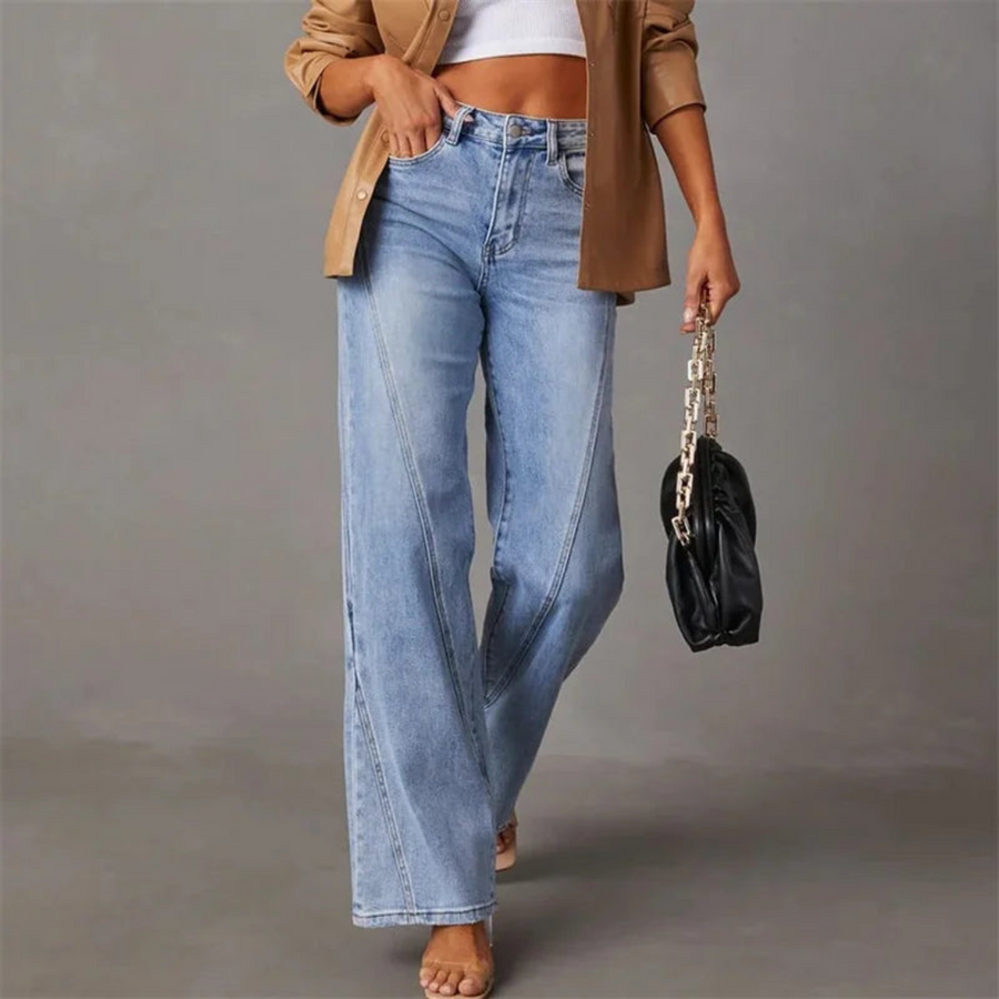 Zoe - Wide-Leg High-Waisted Denim Jeans