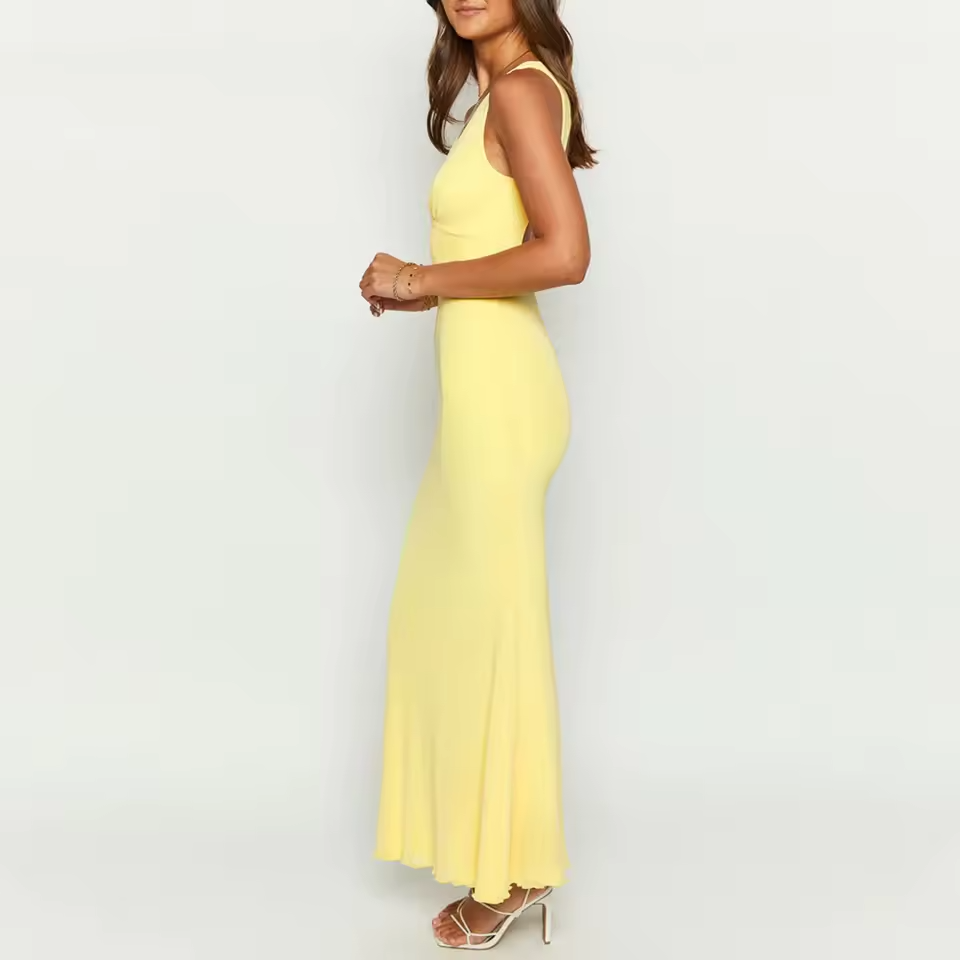 Abigail - Women's Sleeveless V-Neck Floral Maxi Dress