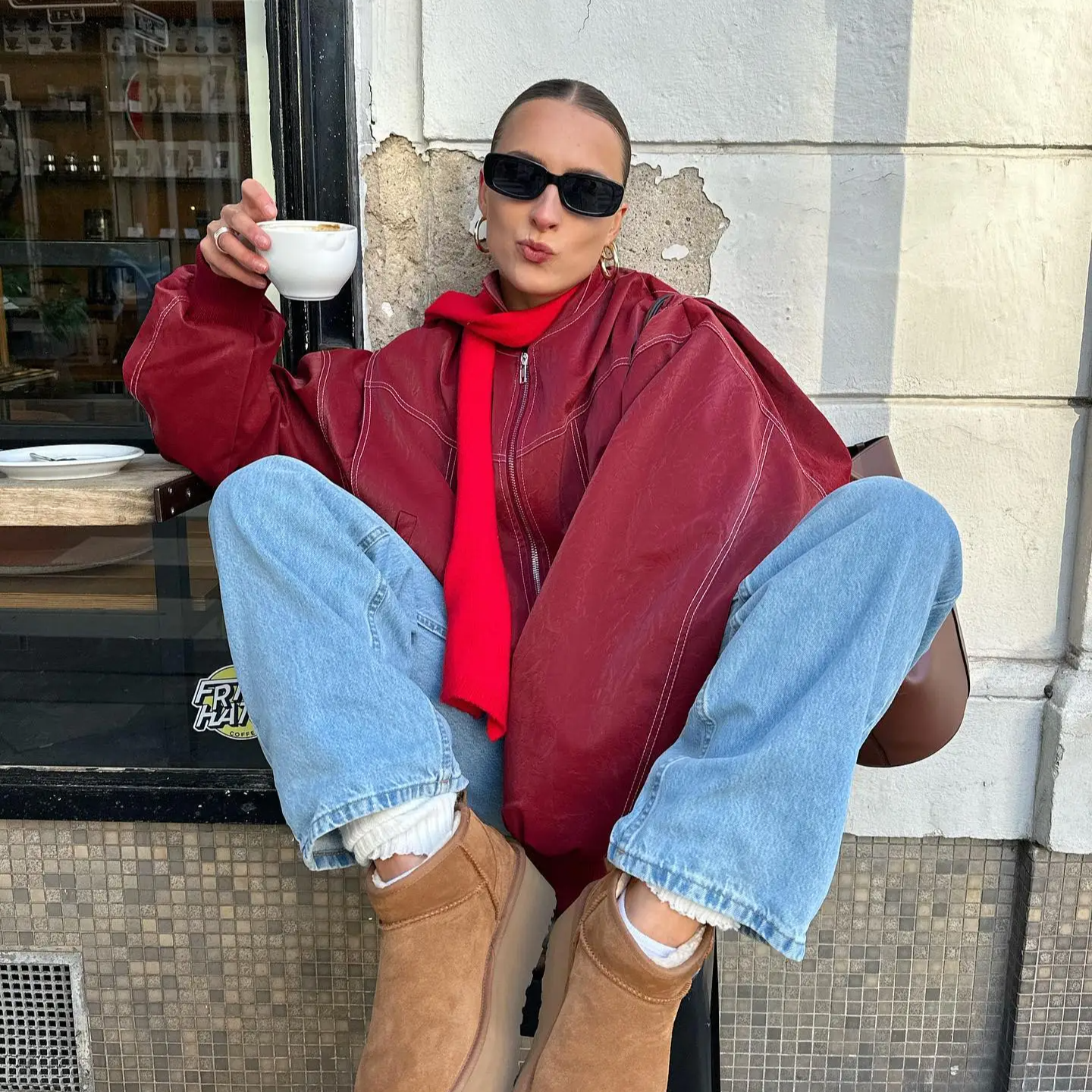 Amari - Oversized Leather Jacket