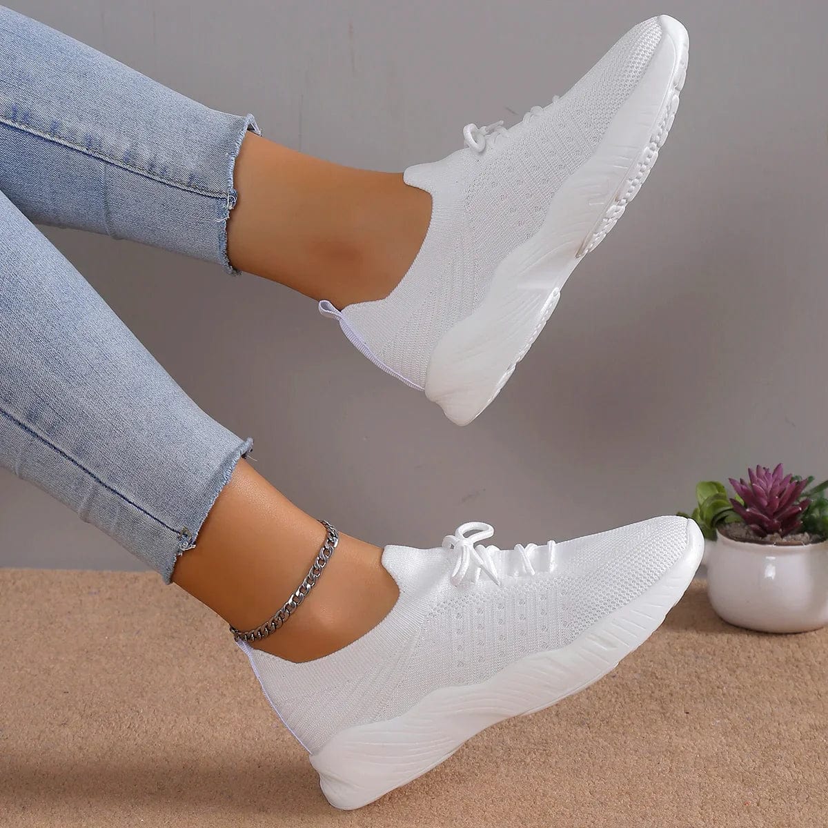 Poppy - Comfortable Shoes with Rubber Sole