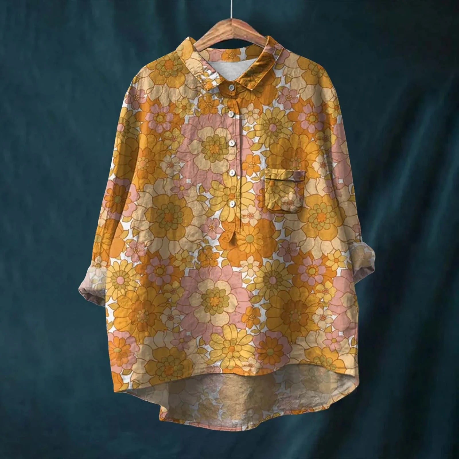 Keira - Elegant Long Sleeve Floral Shirt