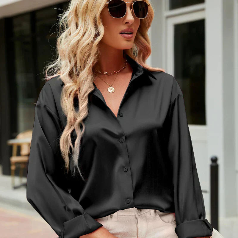 Jordyn - Chic Satin Women's Blouse