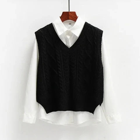 Summer - Women Cable Knit Sweater Vest