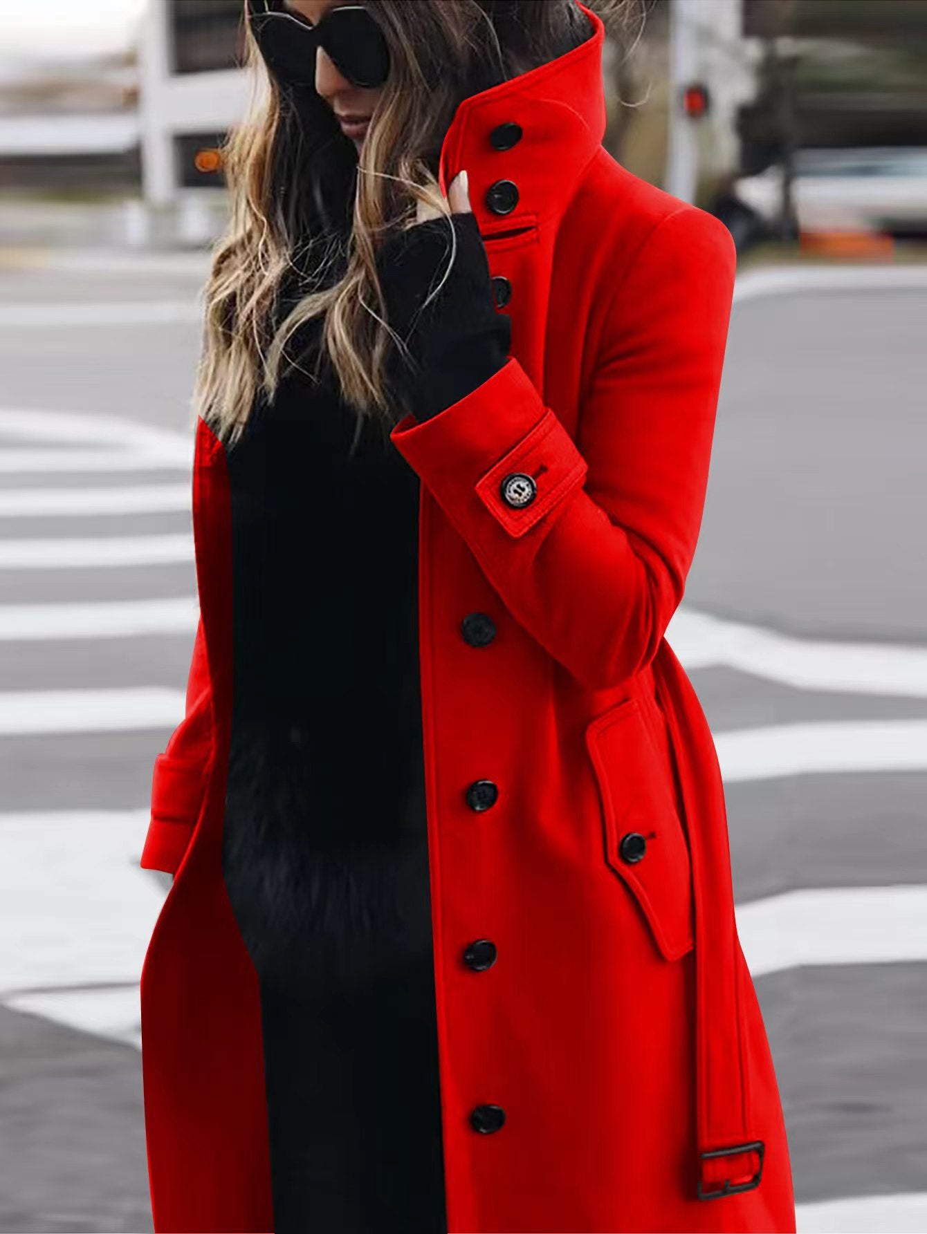 Bea - Women's Single-Breasted Long Coat