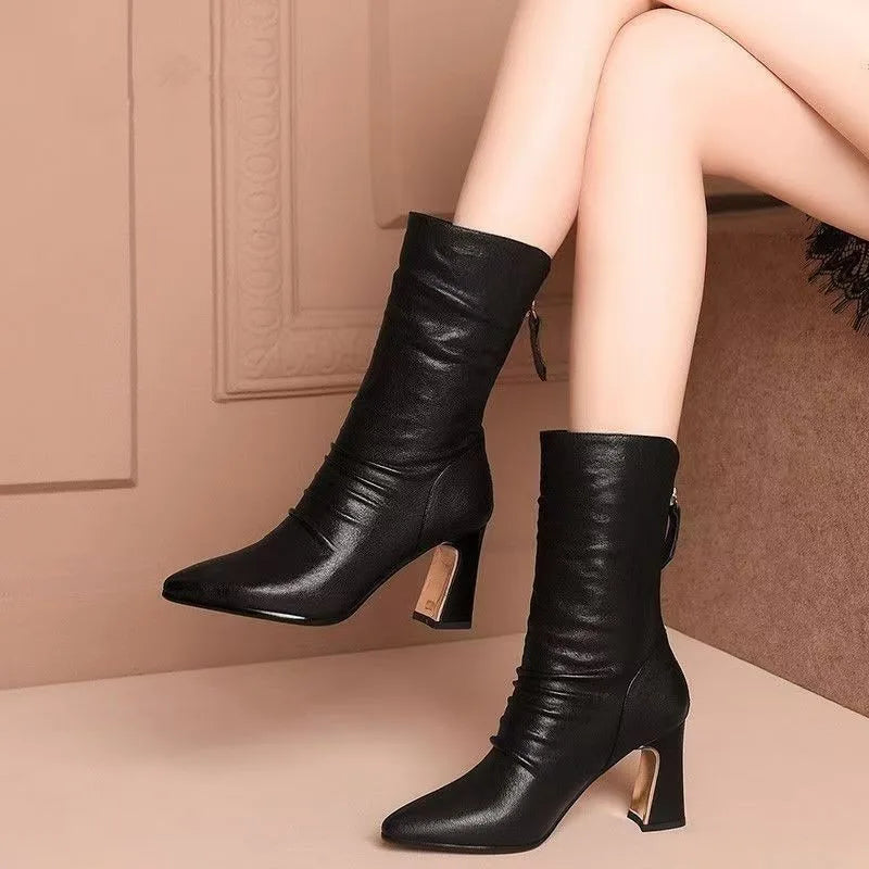 Jasmine - Stylish Heeled Ankle Boots