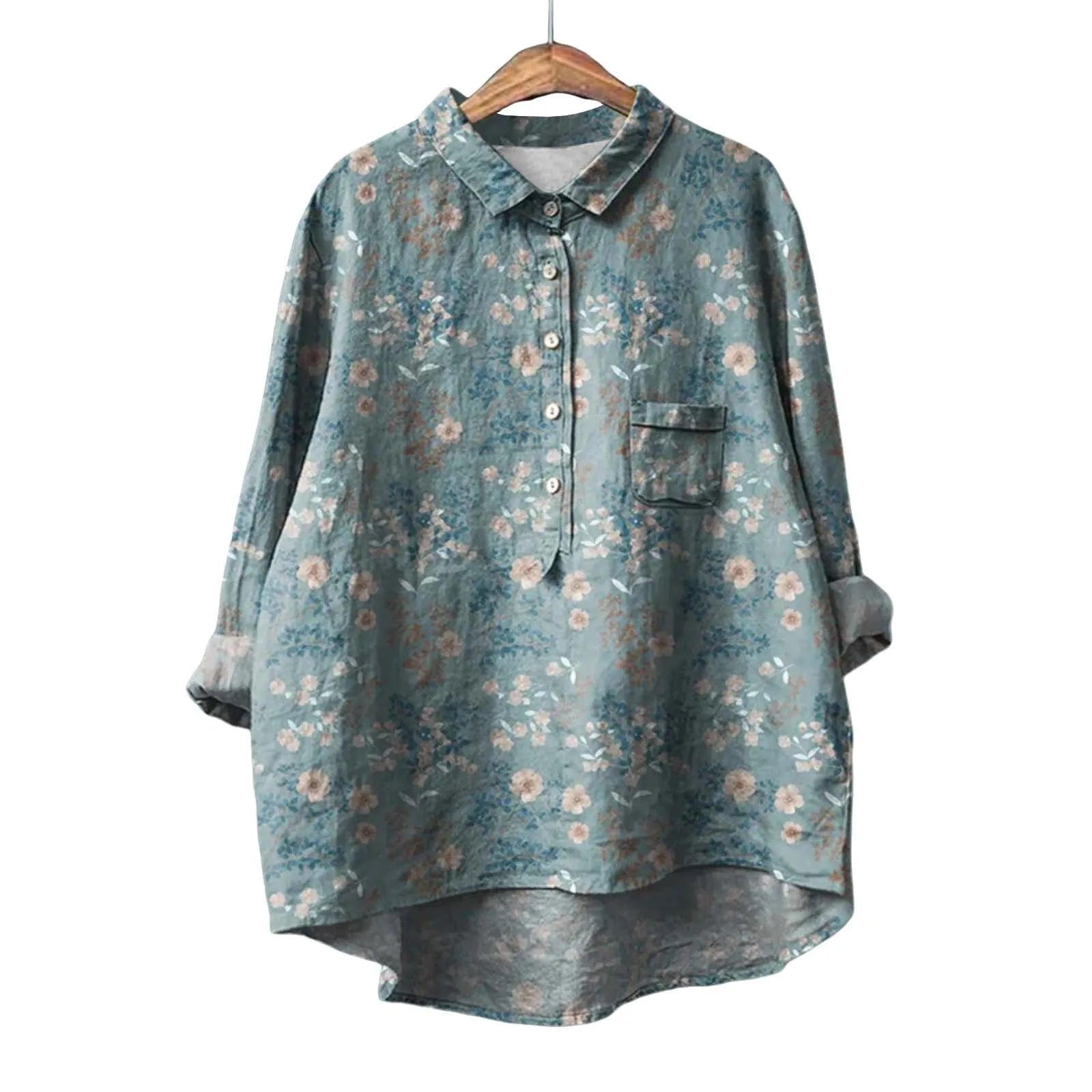Keira - Elegant Long Sleeve Floral Shirt