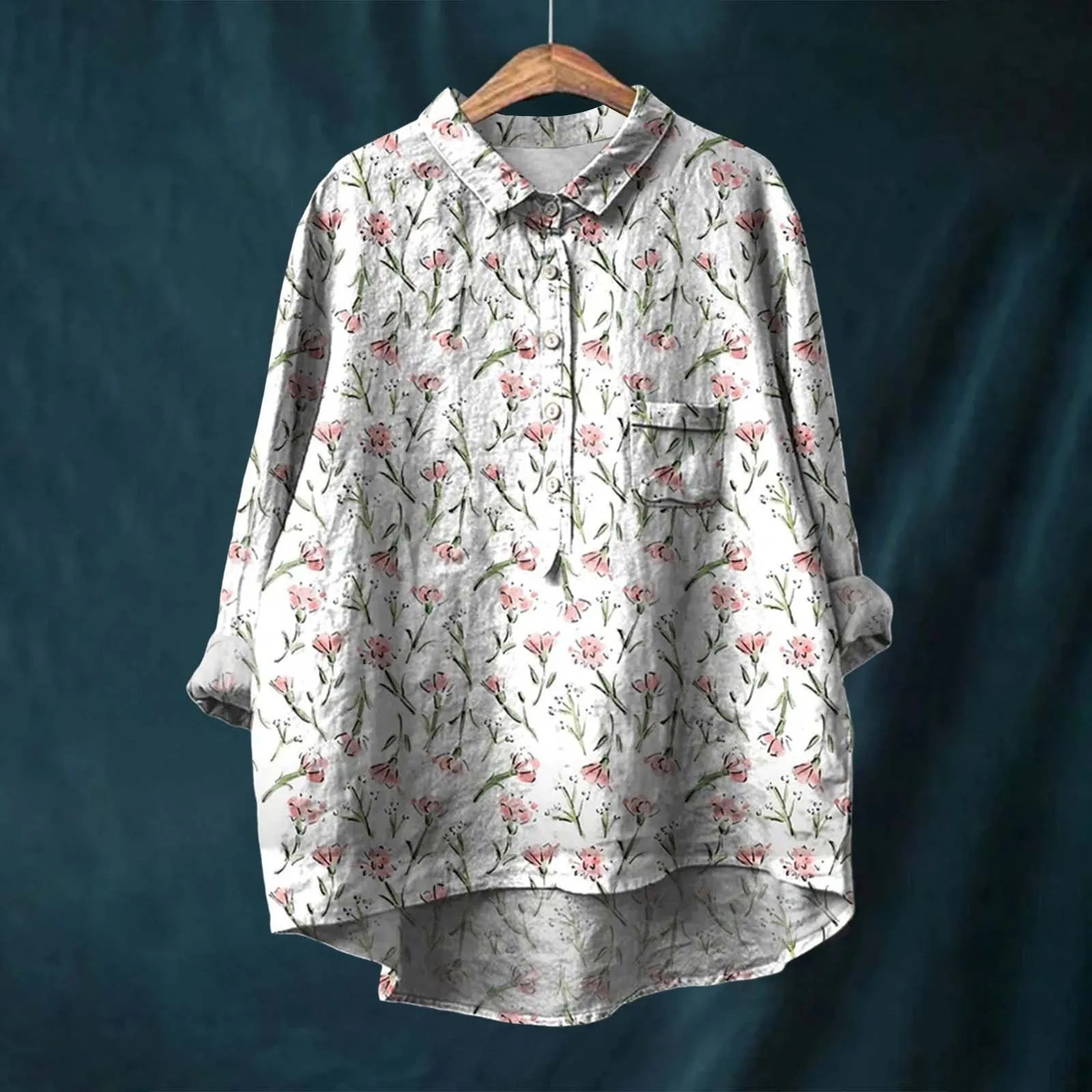 Keira - Elegant Long Sleeve Floral Shirt
