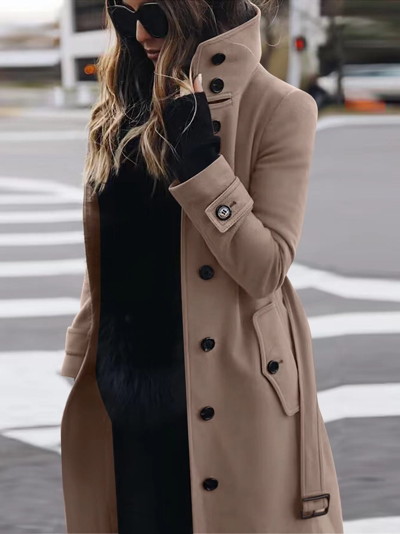 Bea - Women's Single-Breasted Long Coat