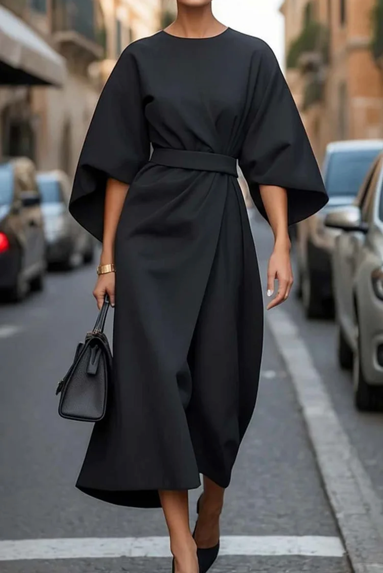 Eliza - Belted Maxi Dress