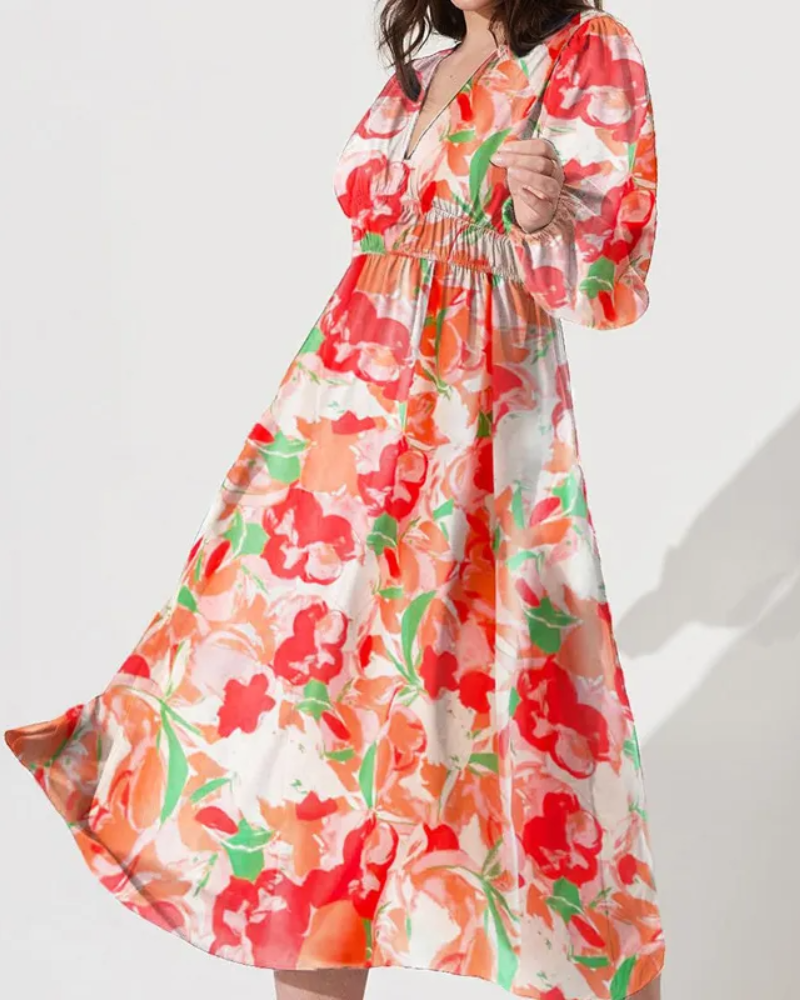 Taylor - Elegant Floral Maxi Dress