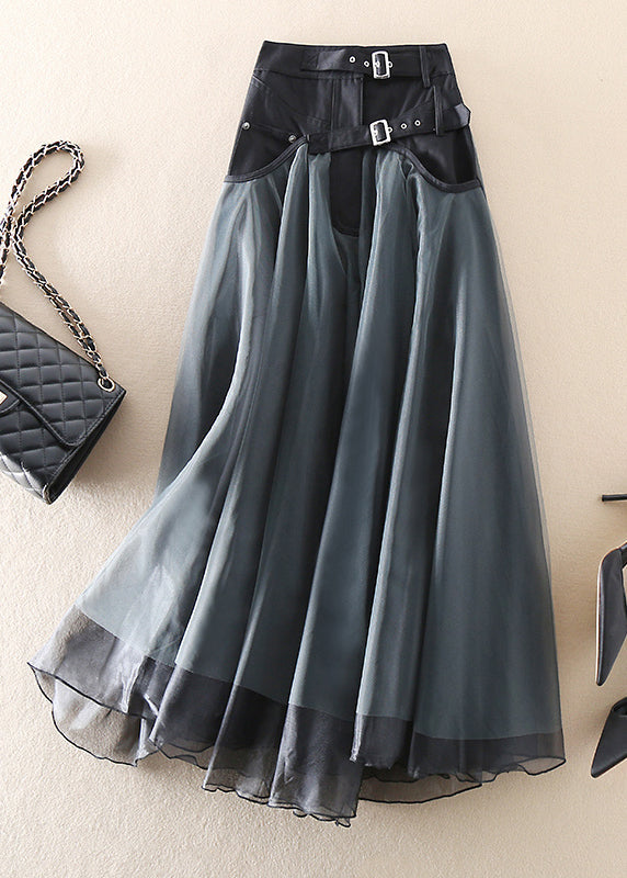 Natalie - Women's Tulle Patchwork Maxi Skirt