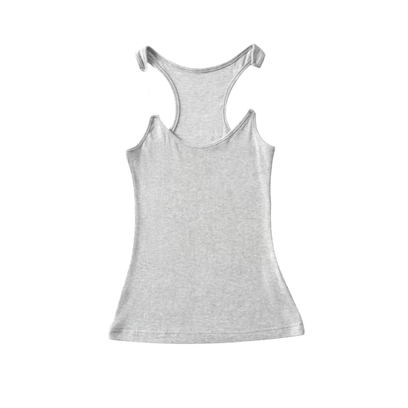 Jennie - Women Invisible Strap Ribbed Tank Top