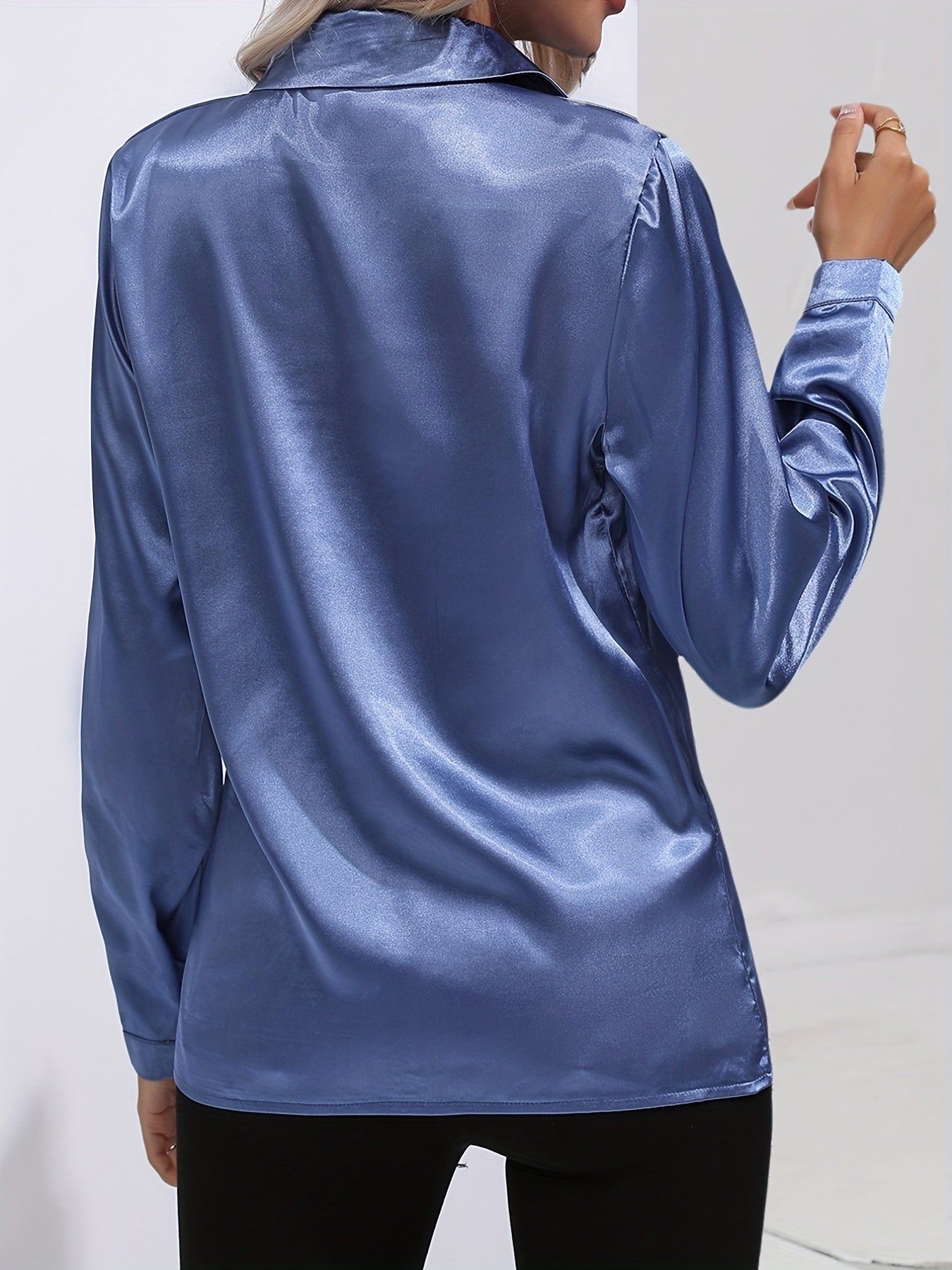 Mariah - Elegant Satin Blouse for Women in Chic Autumn Style