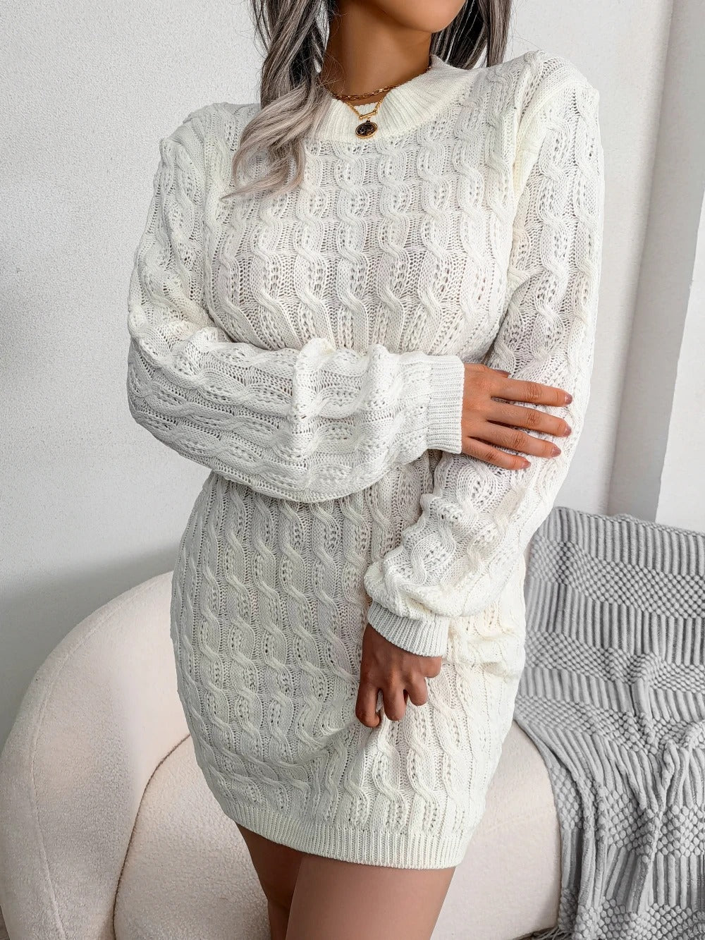 Jade - Women's Ribbed Knit Mini Dress