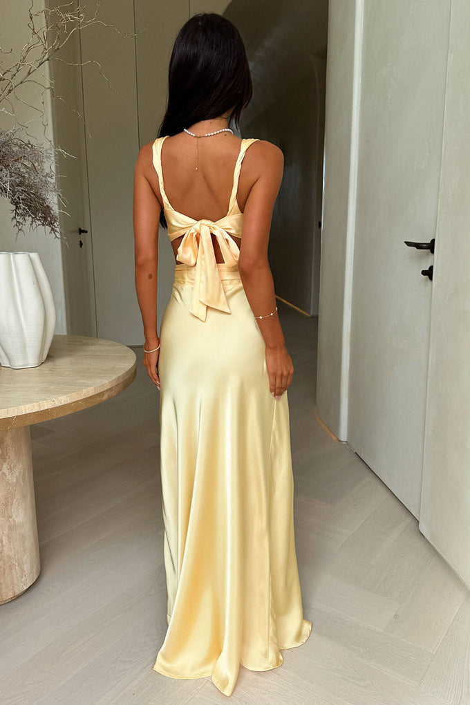 Maria - Women's Deep V-Neck Sleeveless Maxi Dress